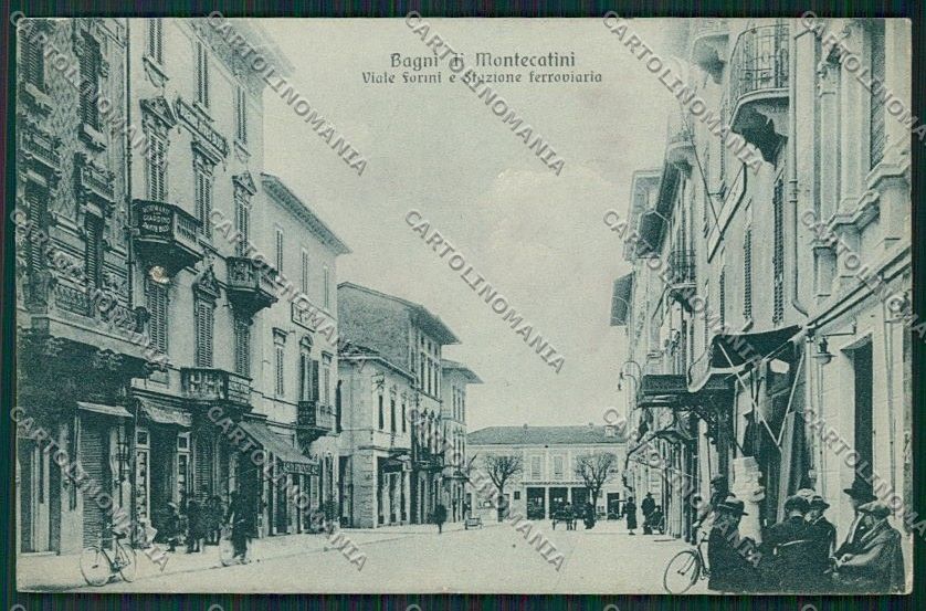 Pistoia Montecatini Stazione PIEGA cartolina QQ1556 – fronte