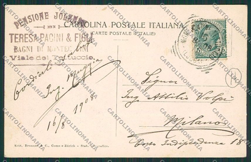 Pistoia Montecatini Alto cartolina QQ1562 – retro