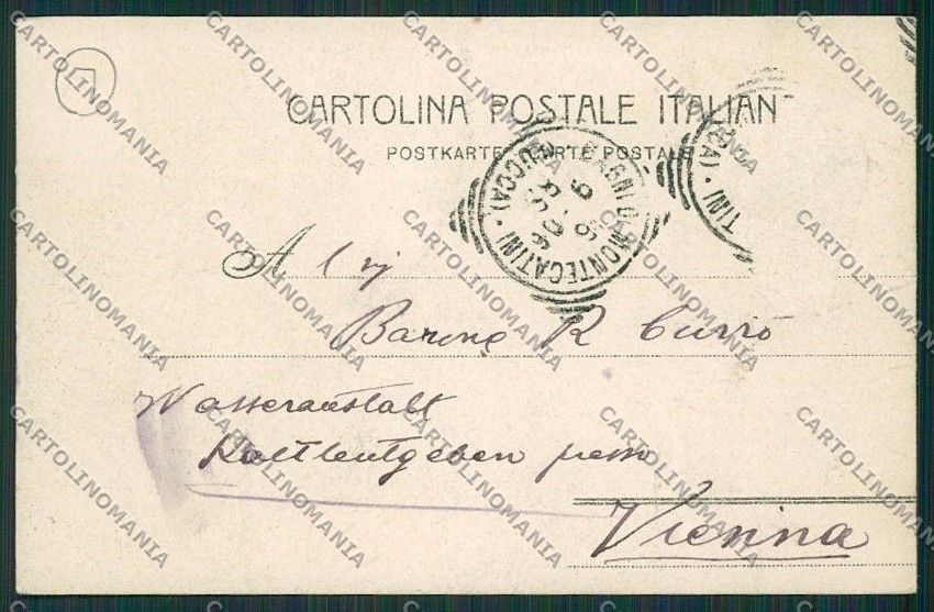 Pistoia Montecatini Auto PIEGHINE ABRASA cartolina QQ1567 – retro