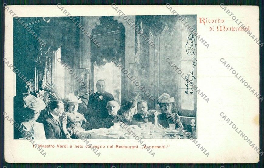 Pistoia Montecatini Verdi Giuseppe PIEGHINA cartolina QQ1568 – fronte
