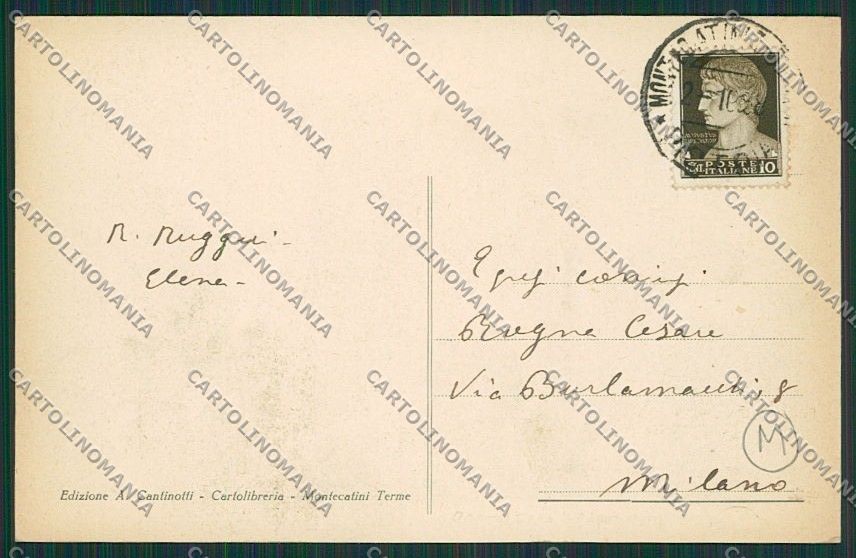 Pistoia Montecatini cartolina QQ1571 – retro