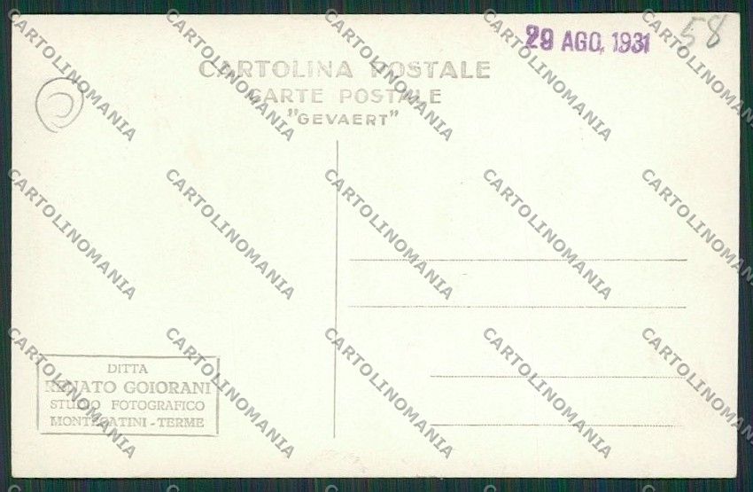 Pistoia Montecatini Foto cartolina QQ1585 – retro
