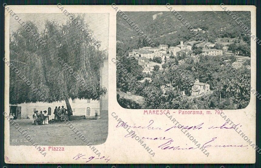 Pistoia San Marcello Pistoiese Maresca PIEGA cartolina QQ1634 – fronte