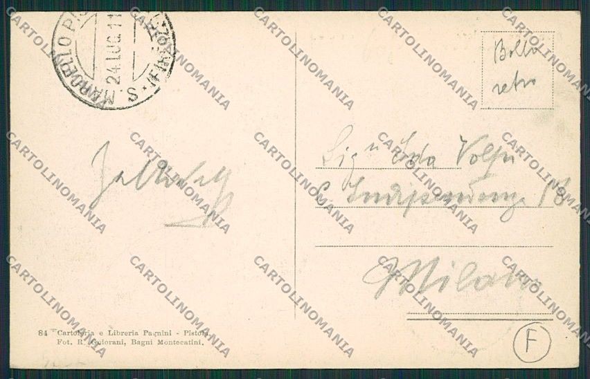 Pistoia San Marcello Pistoiese cartolina QQ1650 – retro