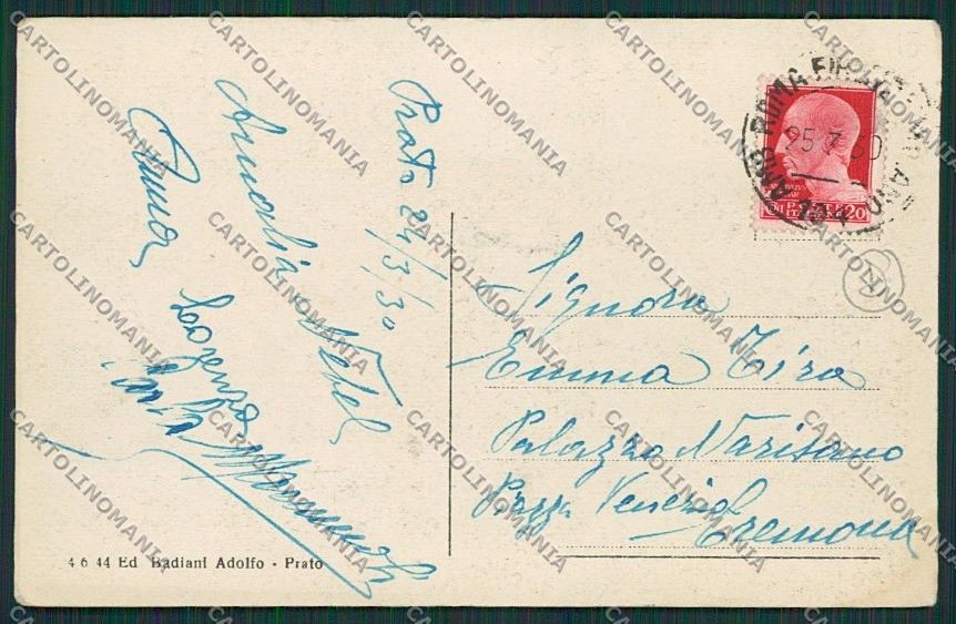 Prato Città ABRASA cartolina QQ1680 – retro