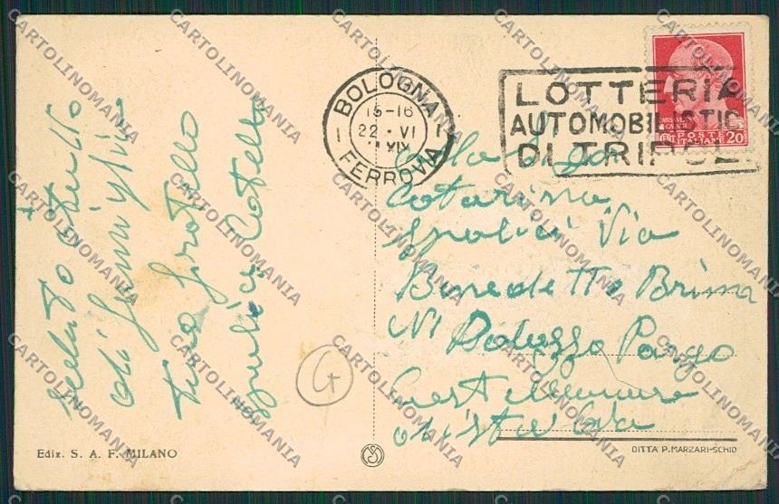 Prato Città Saluti a Grande Velocità PIEGHINE cartolina QQ1702 – retro