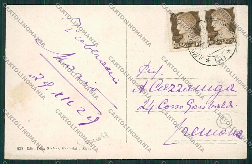 Siena Città Palio SCOLLATA cartolina QQ1785 – retro