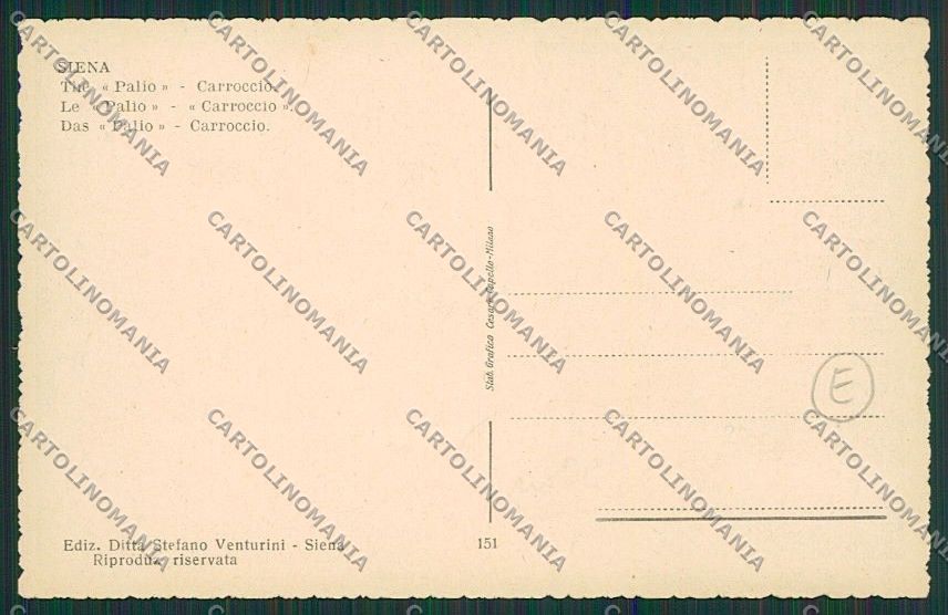 Siena Città Palio cartolina QQ1807 – retro