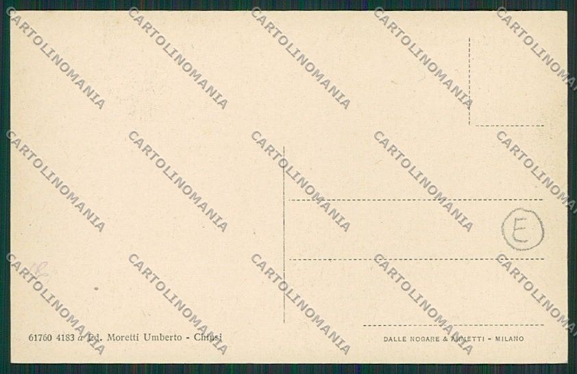 Siena Chiusi Stazione ABRASA cartolina QQ1828 – retro