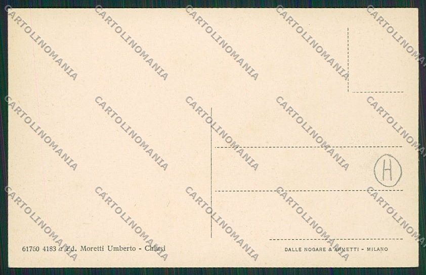Siena Chiusi Stazione cartolina QQ1835 – retro