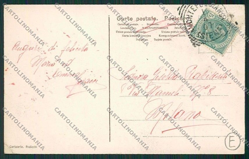 Siena Montepulciano PIEGHINA cartolina QQ1843 – retro