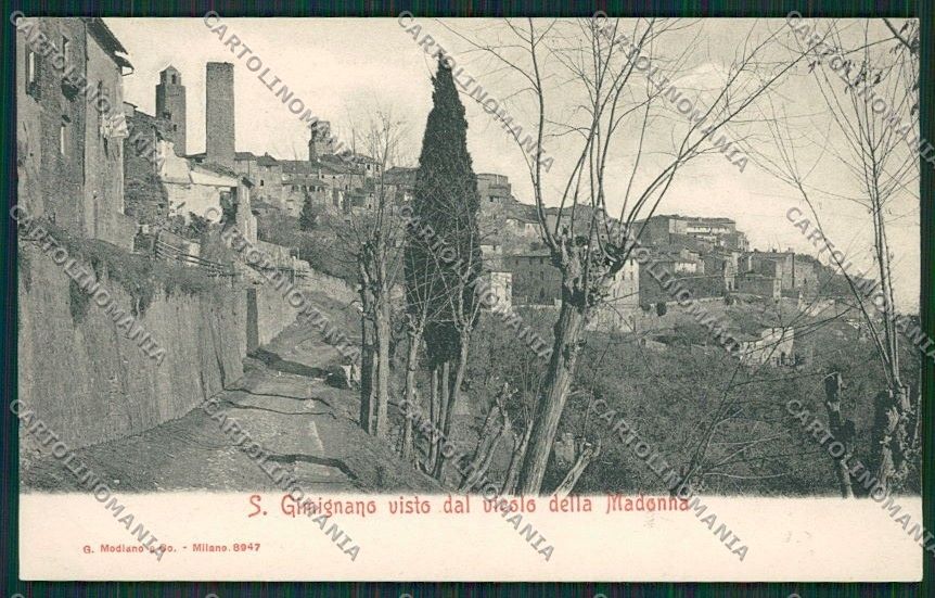 Siena San Gimignano cartolina QQ1857 – fronte