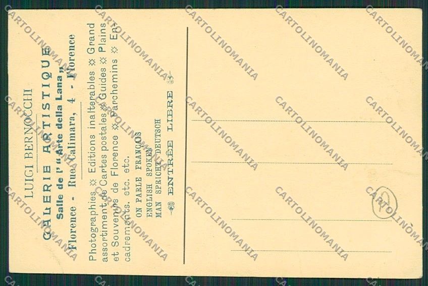 Firenze Città Pubblicitaria cartolina QQ1886 – retro