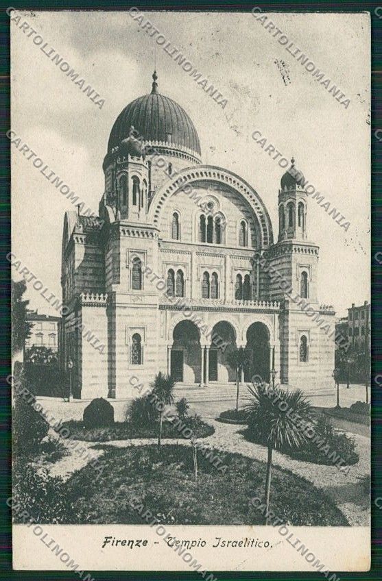 Firenze Città Sinagoga cartolina QQ1926 – fronte
