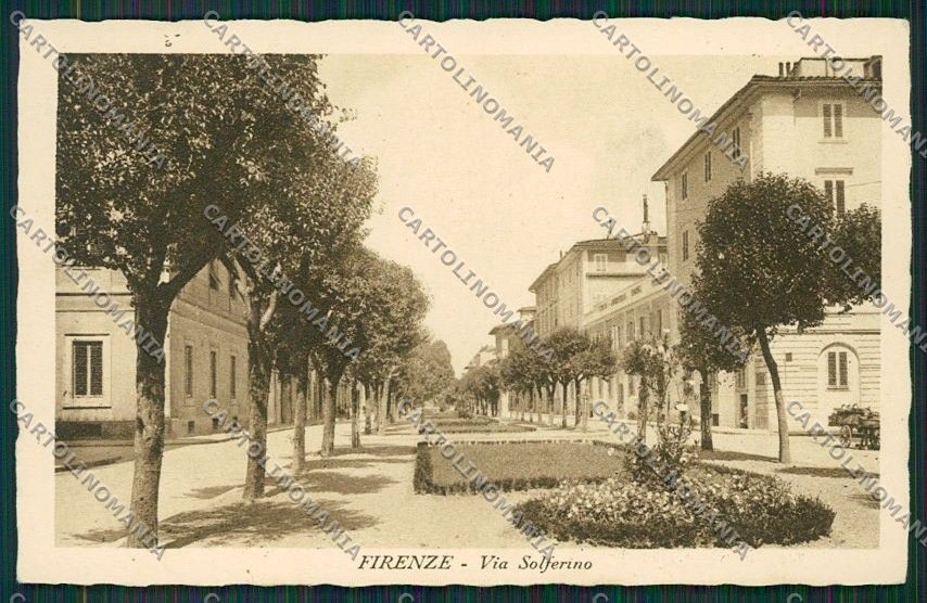 Firenze Città Via Solferino cartolina QQ1934 – fronte