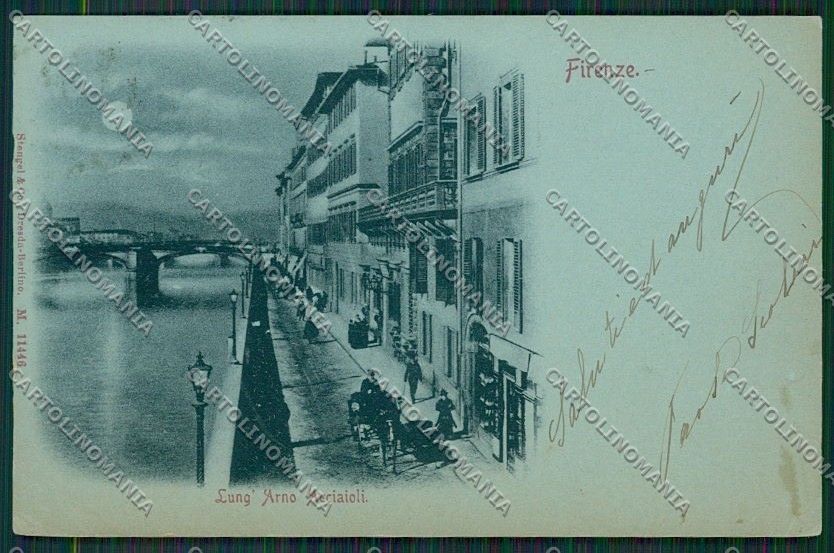Firenze Città Chiaro di Luna cartolina QQ1960 – fronte
