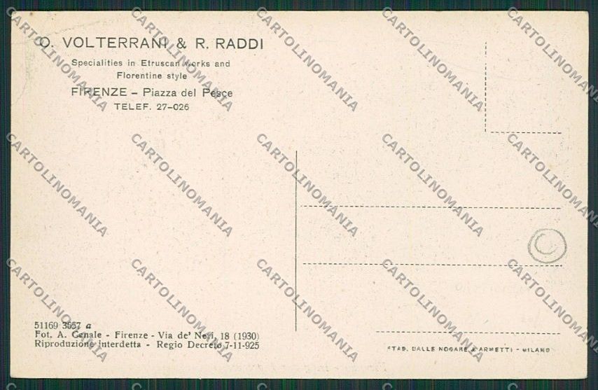 Firenze Città PIEGHINE cartolina QQ1964 – retro