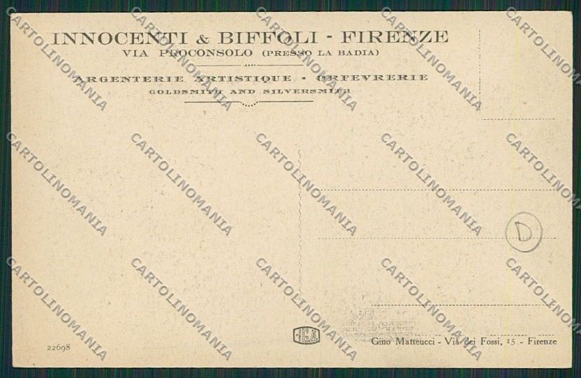 Firenze Città Pubblicitaria cartolina QQ2013 – retro