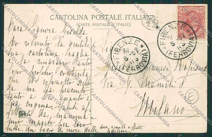 Firenze Città cartolina QQ2080 – retro