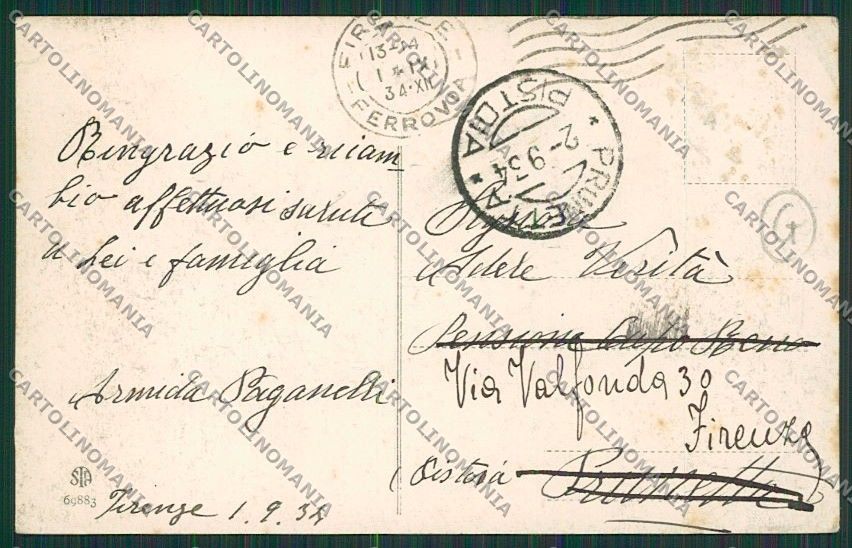 Firenze Città cartolina QQ2137 – retro