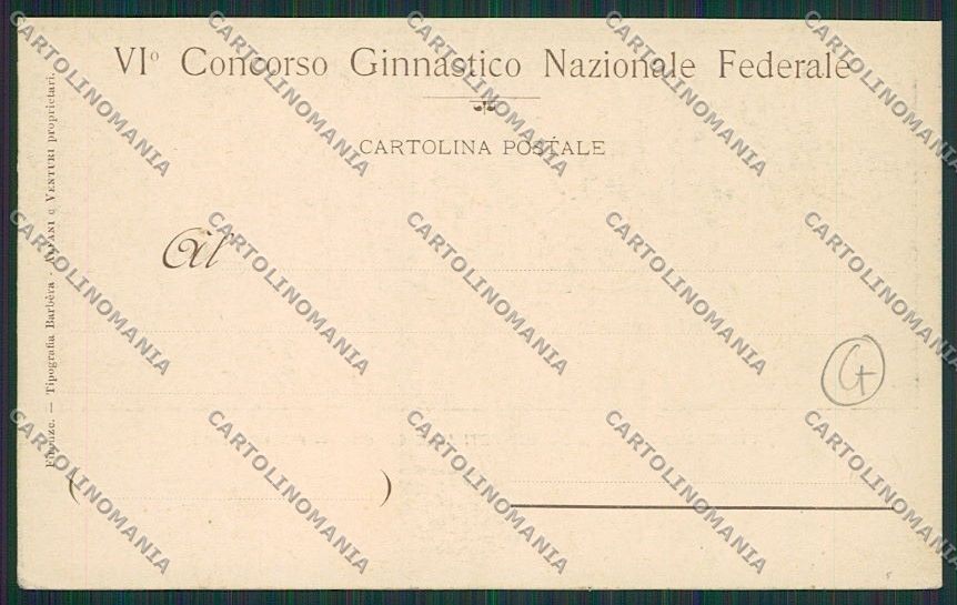 Firenze Città Ginnastica cartolina QQ2150 – retro