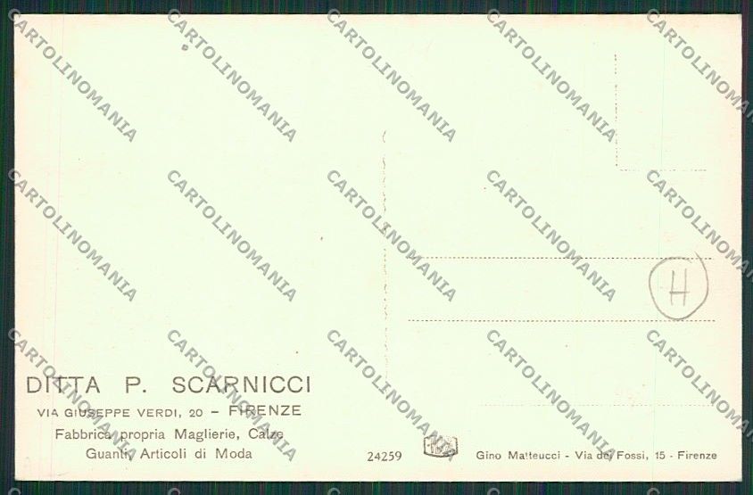 Firenze Città Pubblicitaria cartolina QQ2157 – retro