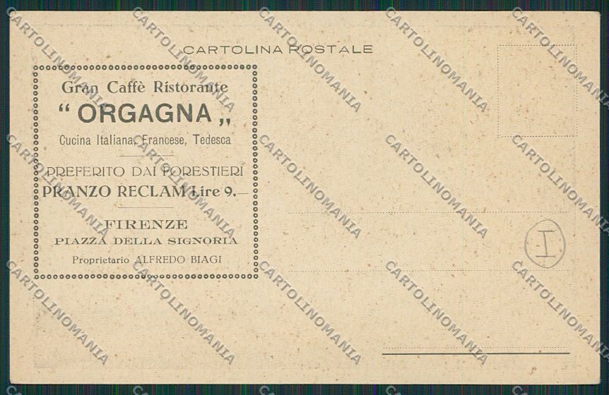 Firenze Città Pubblicitaria cartolina QQ2165 – retro