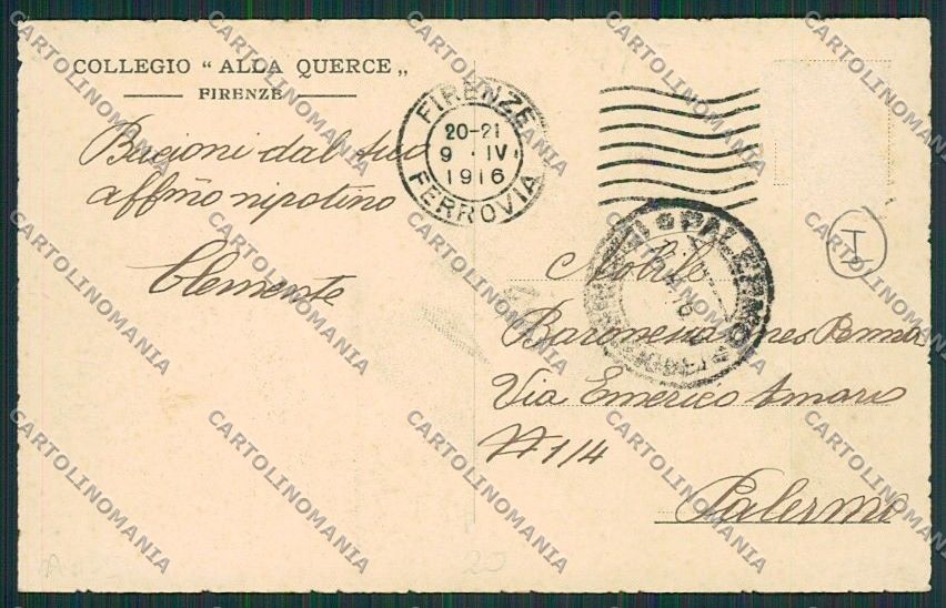 Firenze Città Militari cartolina QQ2167 – retro
