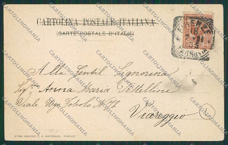 Firenze Città Scuola Serale Operai cartolina QQ2171 – retro