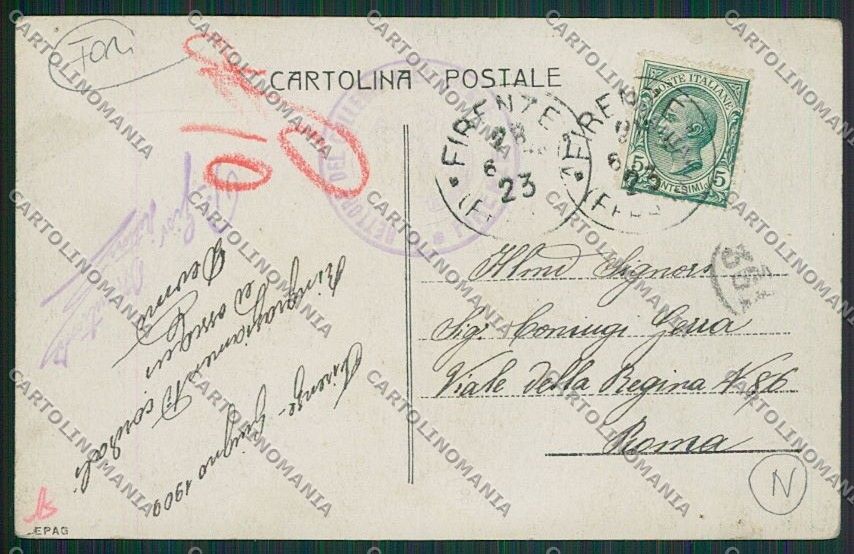 Firenze Città Convegno Ginnastica FORI Foto cartolina QQ2187 – retro