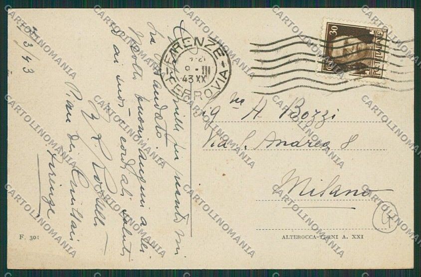 Firenze Poggio Gaio Pian dei Giullari cartolina QQ2239 – retro