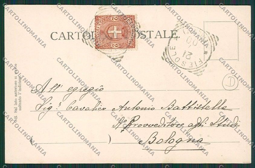 Firenze Fiesole Borgo Unto cartolina QQ2283 – retro