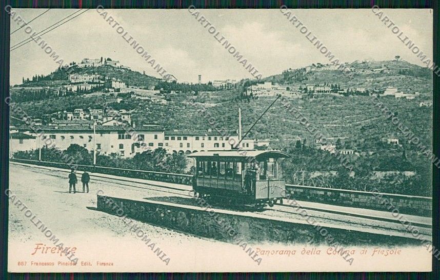 Firenze Fiesole Tram cartolina QQ2286 – fronte