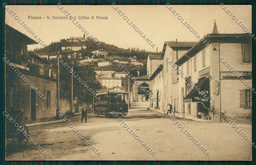 Firenze Fiesole Tram cartolina QQ2290 – fronte