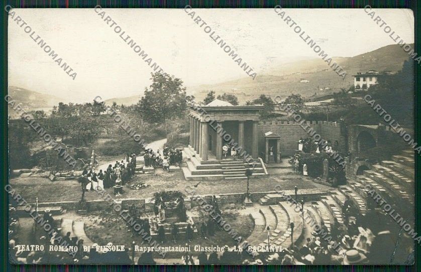 Firenze Fiesole Teatro Romano Le Baccanti Foto cartolina QQ2294 – fronte
