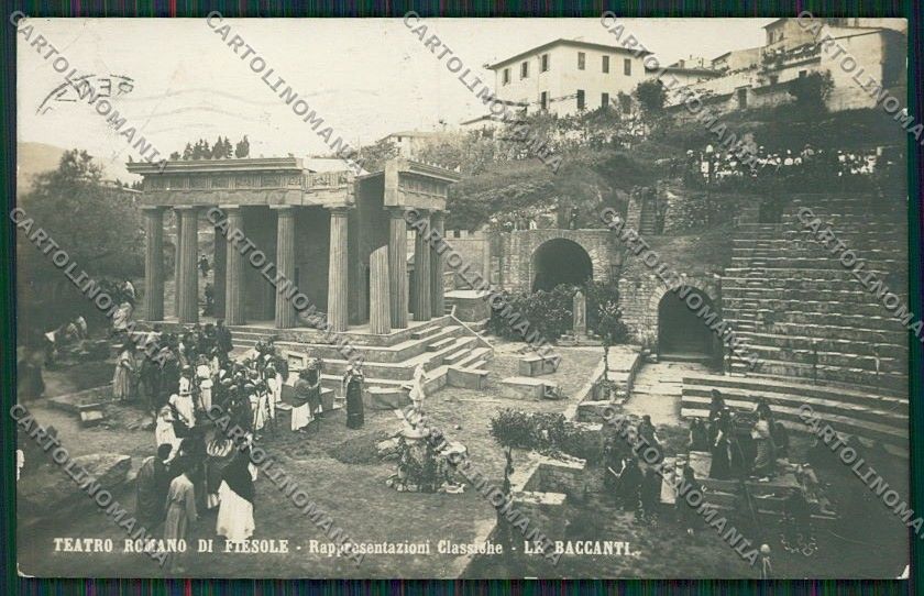 Firenze Fiesole Teatro Romano Le Baccanti Foto cartolina QQ2297 – fronte