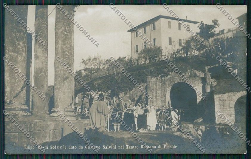 Firenze Fiesole Teatro Romano Edipo Re Foto cartolina QQ2298 – fronte