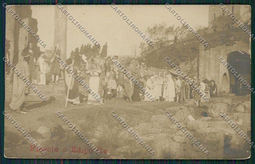 Firenze Fiesole Teatro Romano Edipo Re Foto cartolina QQ2299 – fronte