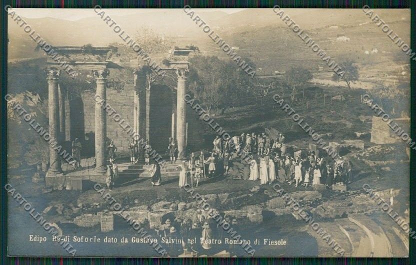 Firenze Fiesole Teatro Romano Edipo Re Foto cartolina QQ2300 – fronte