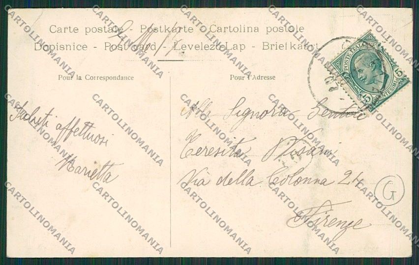 Firenze Greve in Chianti PIEGHINA cartolina QQ2341 – retro