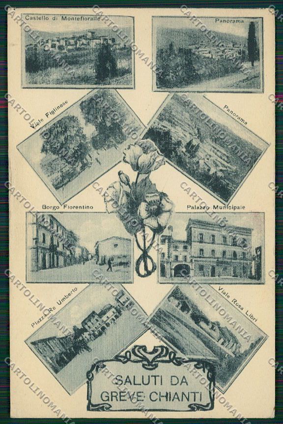 Firenze Greve in Chianti Saluti da cartolina QQ2344 – fronte