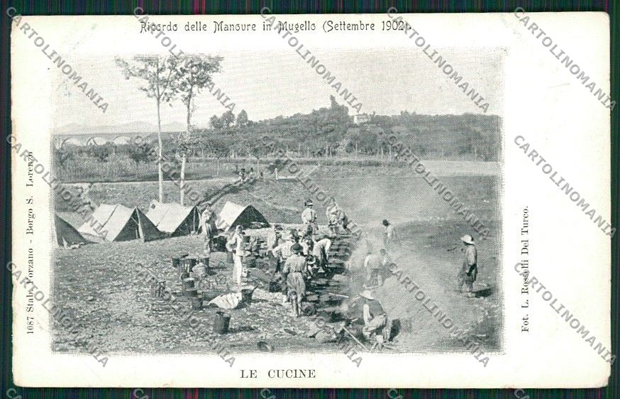 Firenze Mugello Militari Manovre cartolina QQ2360 – fronte