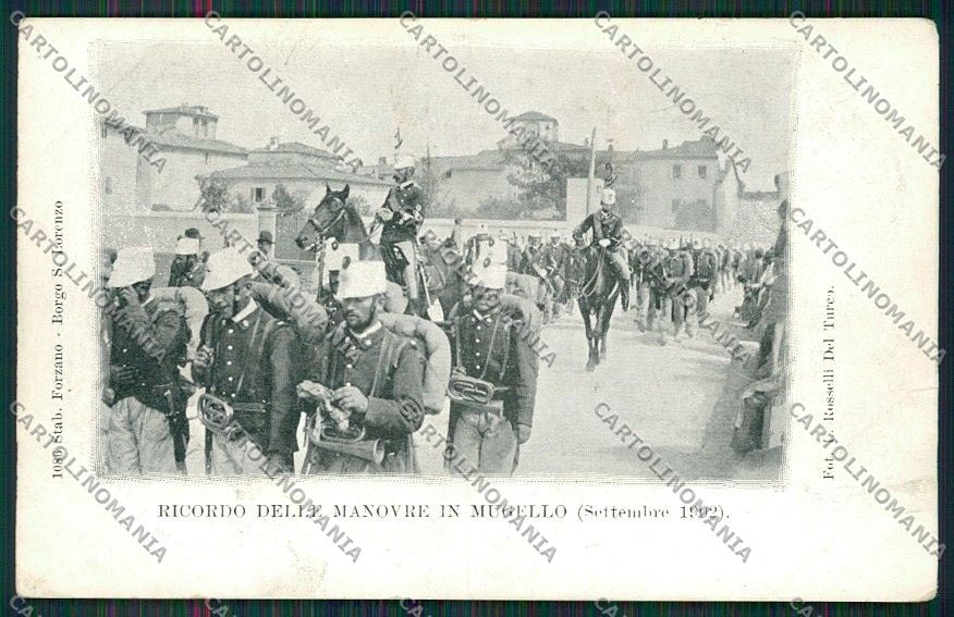 Firenze Mugello Militari Manovre cartolina QQ2362 – fronte