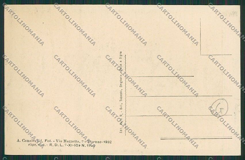 Firenze Signa Sindacati Fascisti cartolina QQ2415 – retro