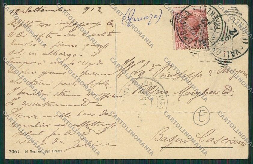 Firenze Vallombrosa Saluti da ABRASA cartolina QQ2428 – retro