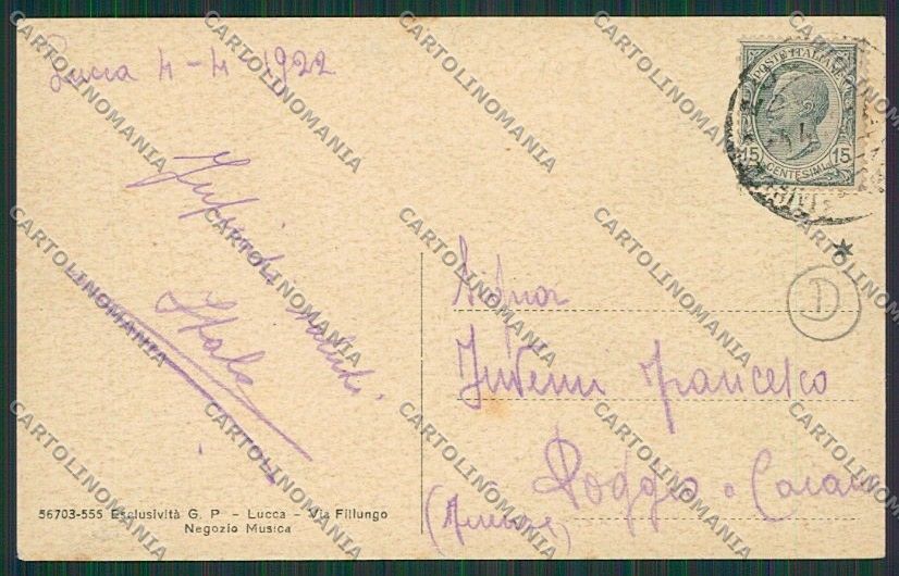 Lucca Città cartolina QQ2467 – retro
