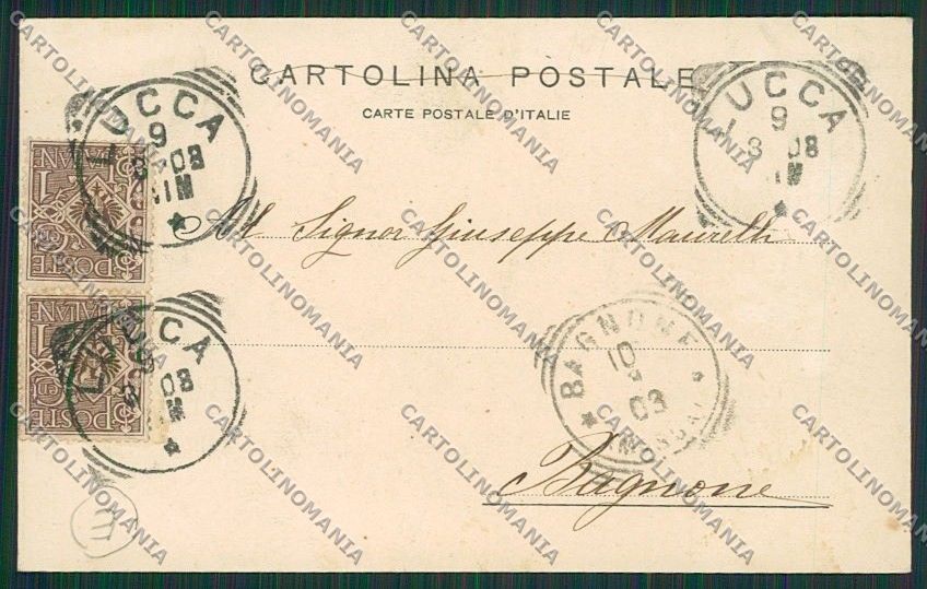 Lucca Città Porta Annunciata cartolina QQ2509 – retro