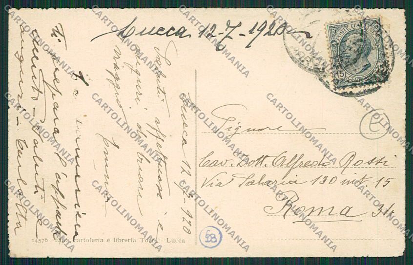 Lucca Città cartolina QQ2515 – retro