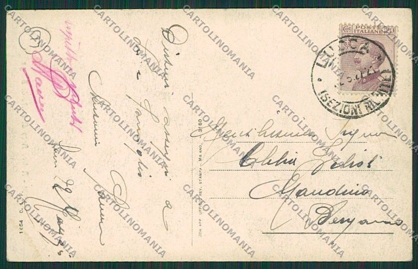 Lucca Città Porta Borgo cartolina QQ2525 – retro