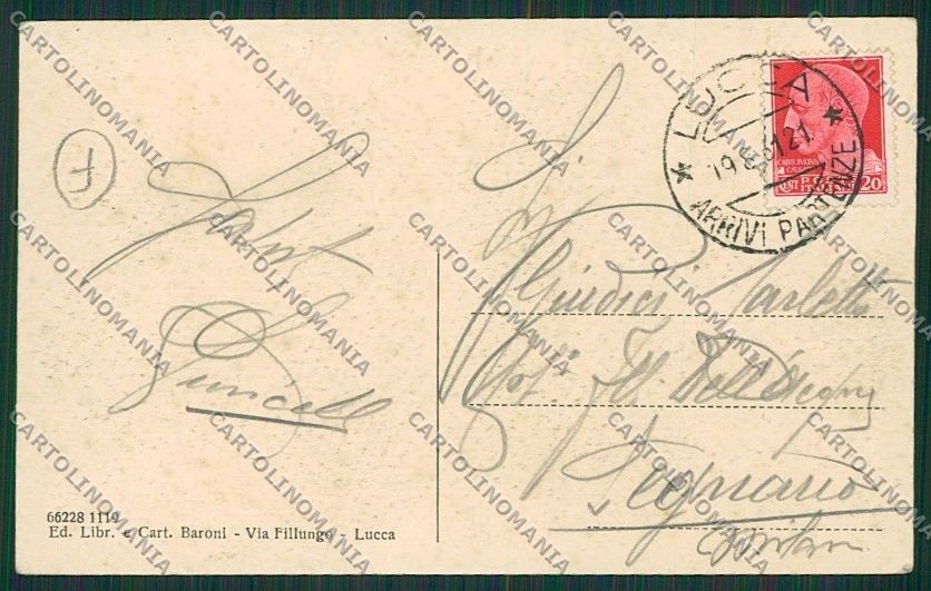 Lucca Città ABRASA cartolina QQ2533 – retro